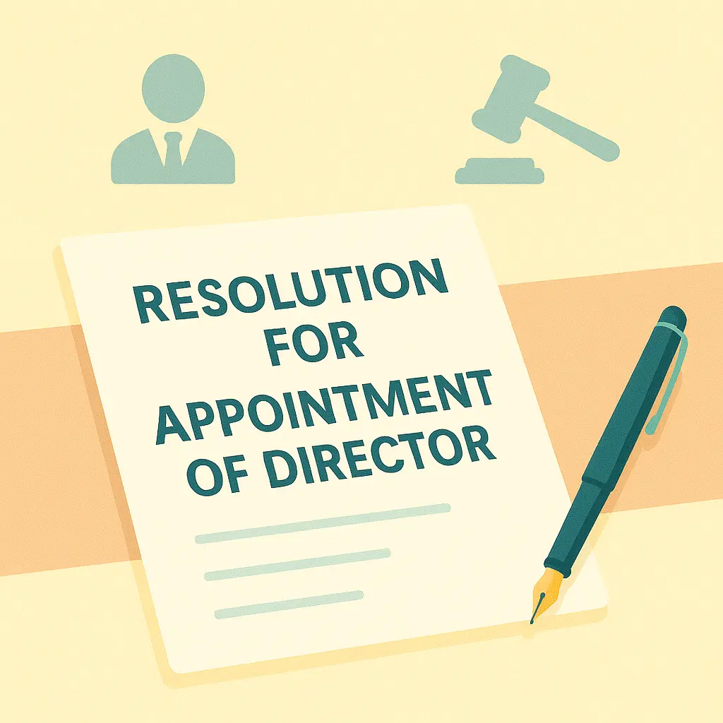 Resolution for Appointment of Director