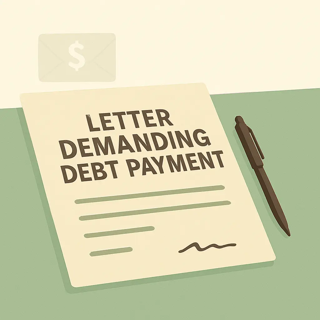 Letter Demanding Debt Payment
