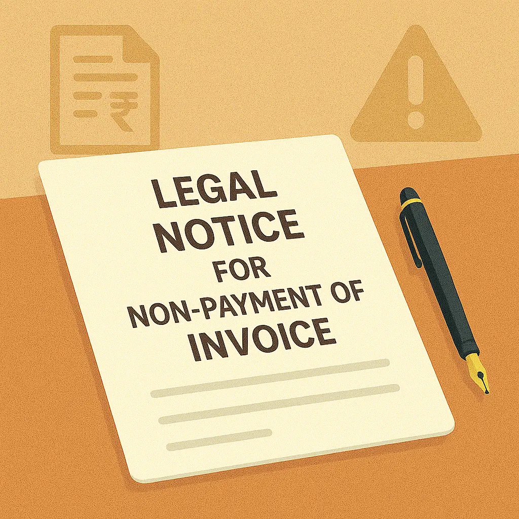Legal Notice for Non-payment of Invoice