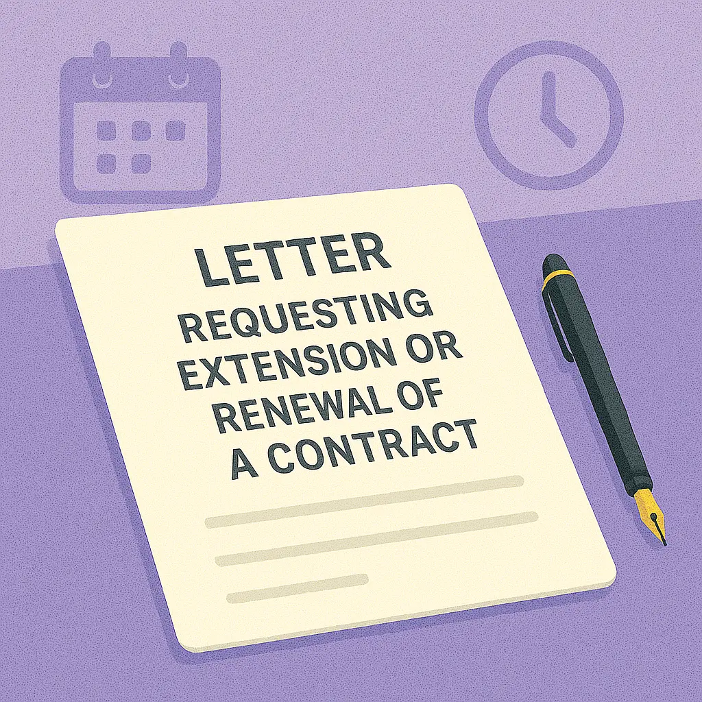 Letter Requesting Extension or Renewal of a Contract