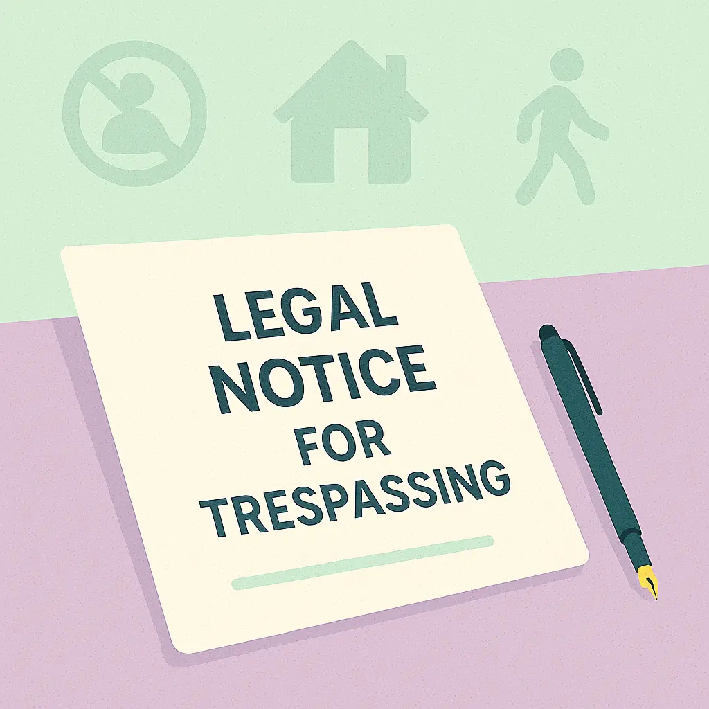 Legal Notice for Trespassing