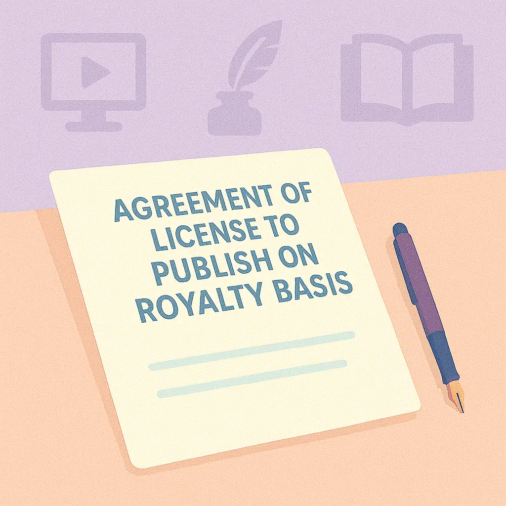 Agreement of License to Publish on Royalty Basis