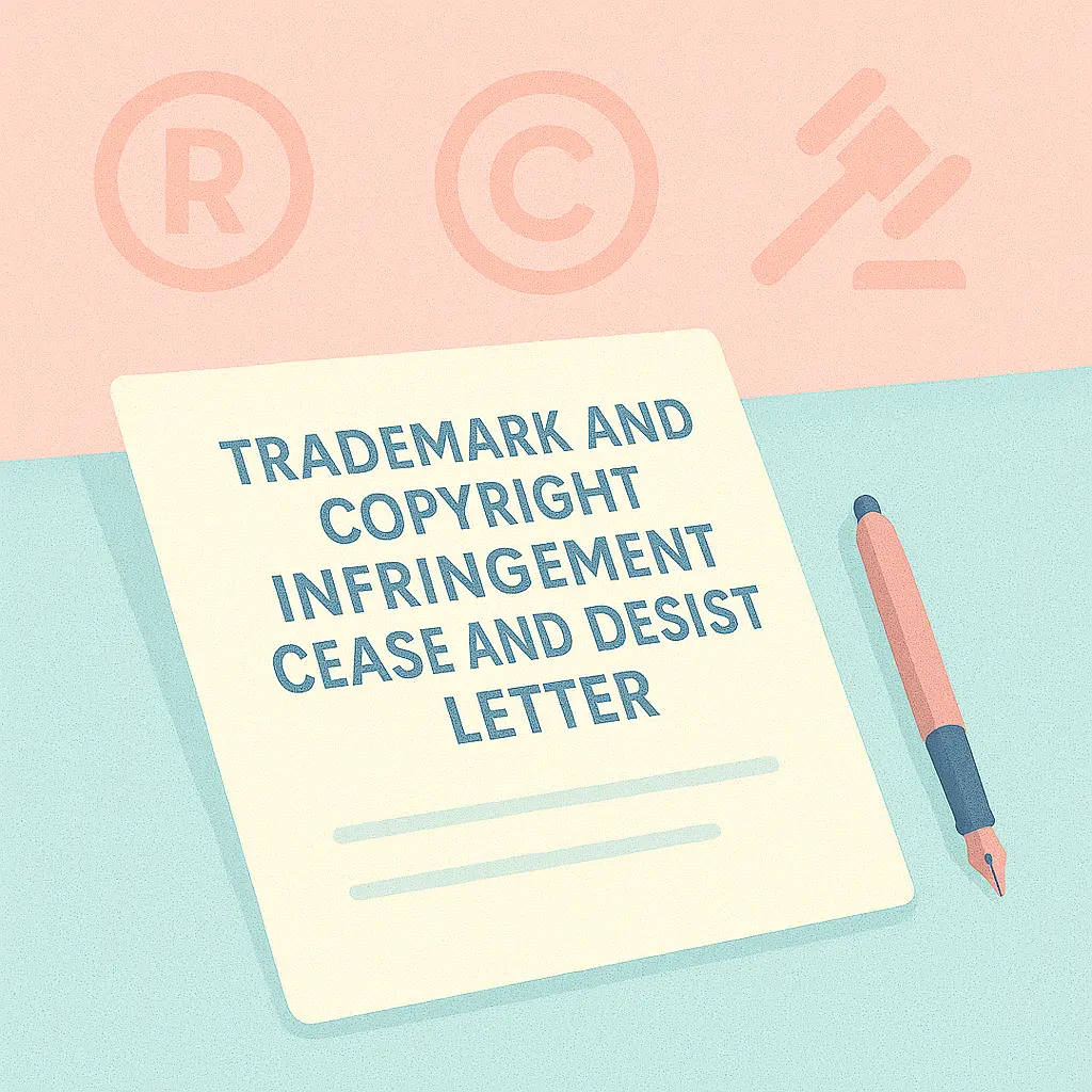 Trademark and Copyright Infringement Cease and Desist Letter